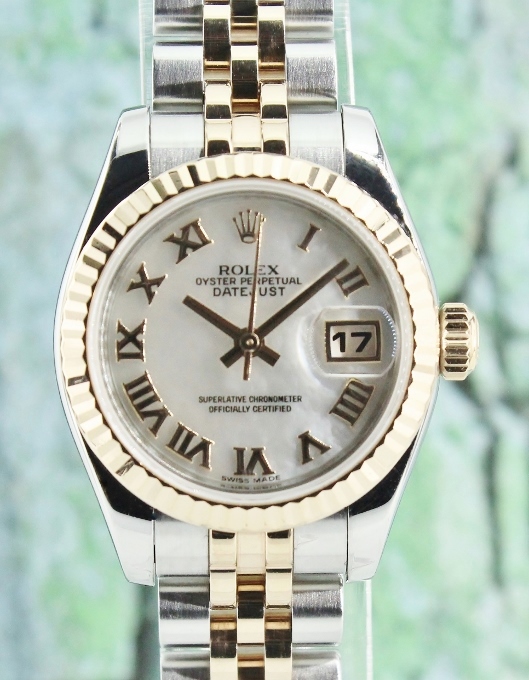 (image for) A ROLEX LADY SIZE 18K ROSE GOLD OYSTER PERPETUAL DATEJUST / 179171